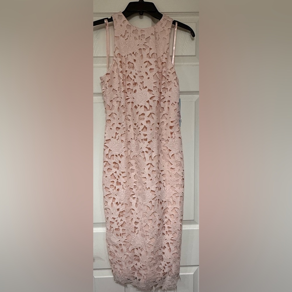 Antonio Melani Ballet Pink Floral Eyelet Sheath Dress
NWT Midi size 2